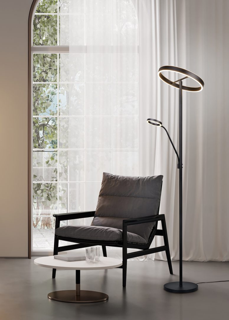 WILLIS | Floor lamp | Black mat | Metal