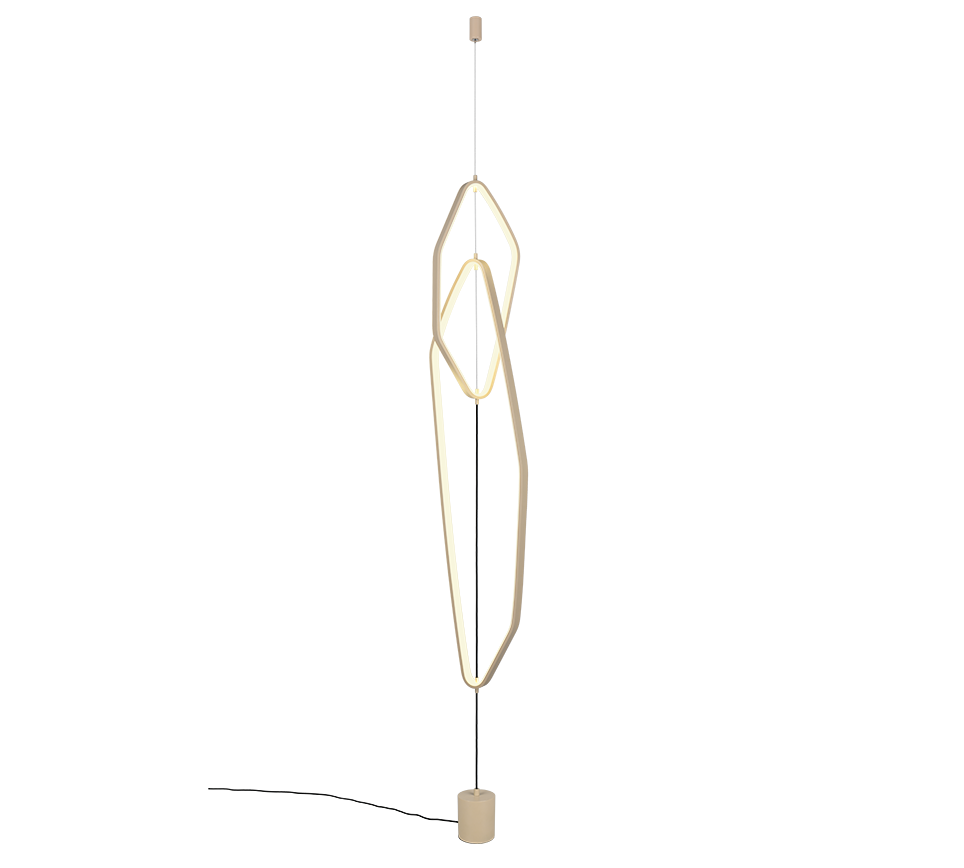 CIVASTO | Floor lamp | Warm beige | Metal