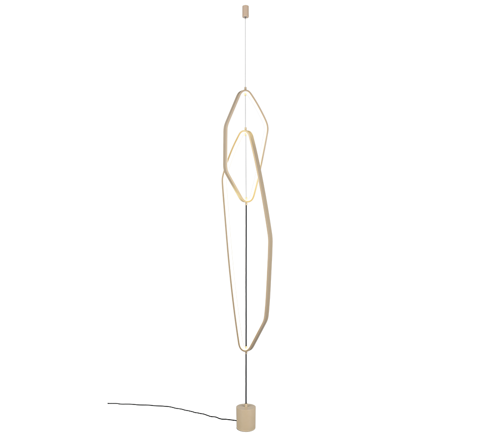 CIVASTO | Floor lamp | Warm beige | Metal