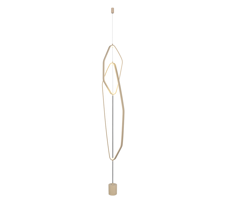 CIVASTO | Floor lamp | Warm beige | Metal