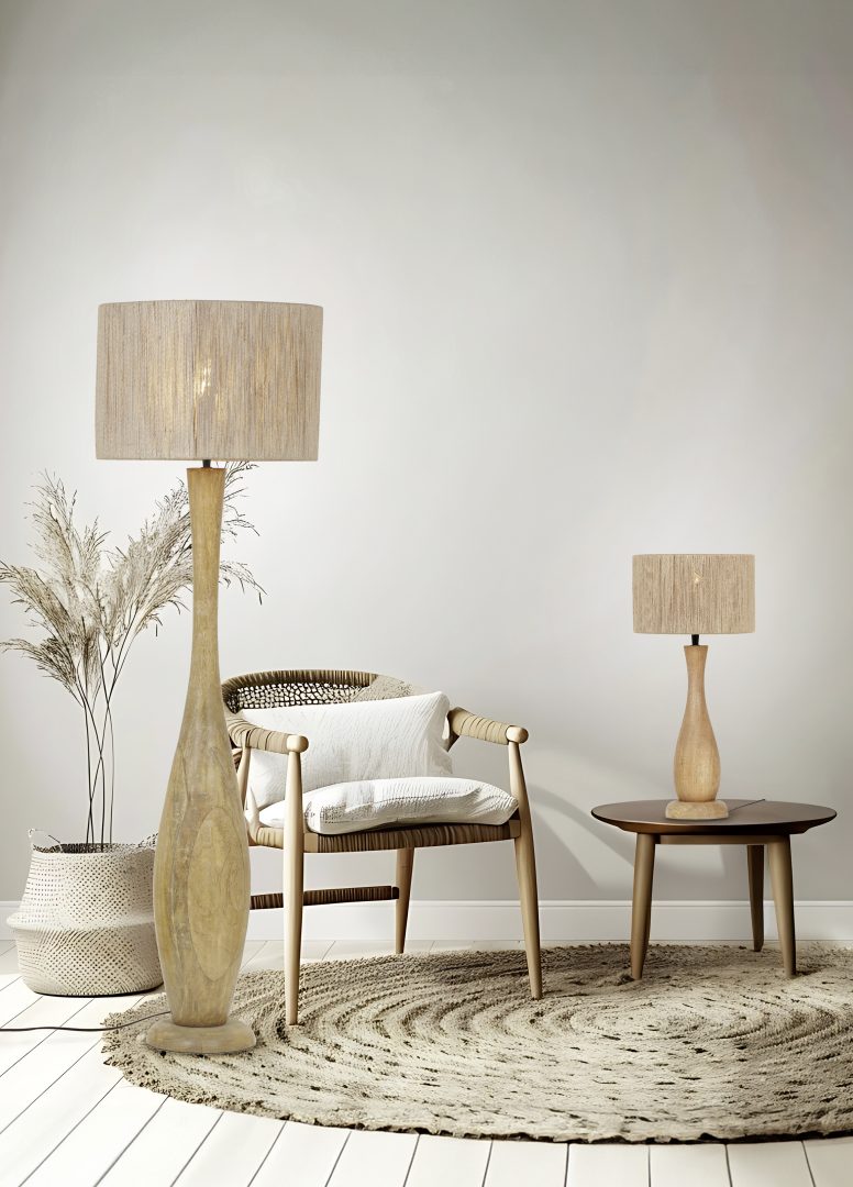 TOBA | Floor lamp | Natural finish | Natural wood