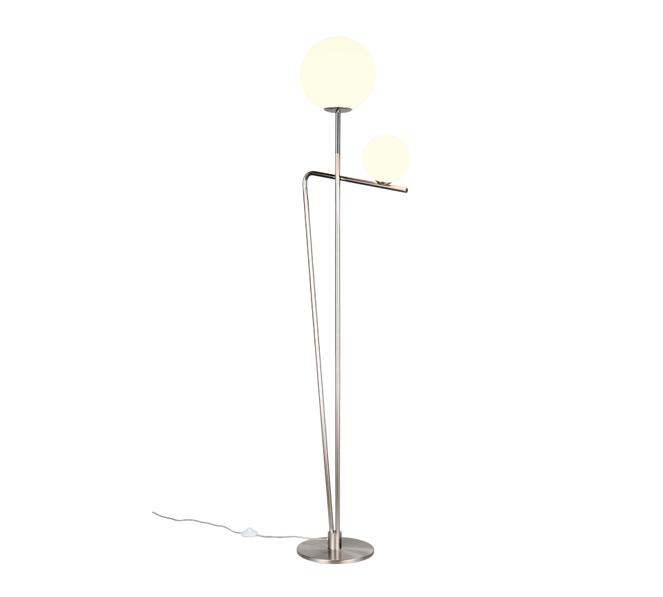 FLAMING | Floor lamp | Nickel mat | Metal