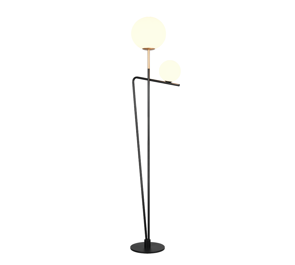 FLAMING | Floor lamp | Schwarz-Gold | Metal