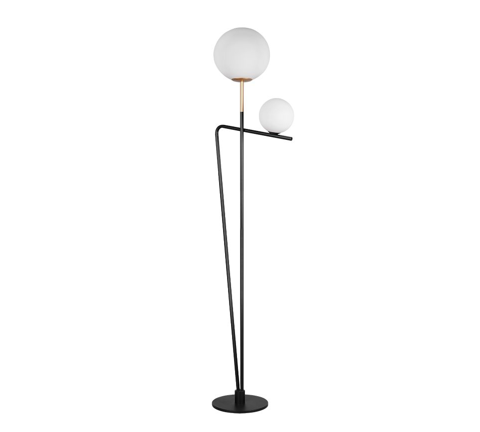 FLAMING | Floor lamp | Schwarz-Gold | Metal