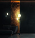 FLAMING | Floor lamp | Schwarz-Gold | Metal