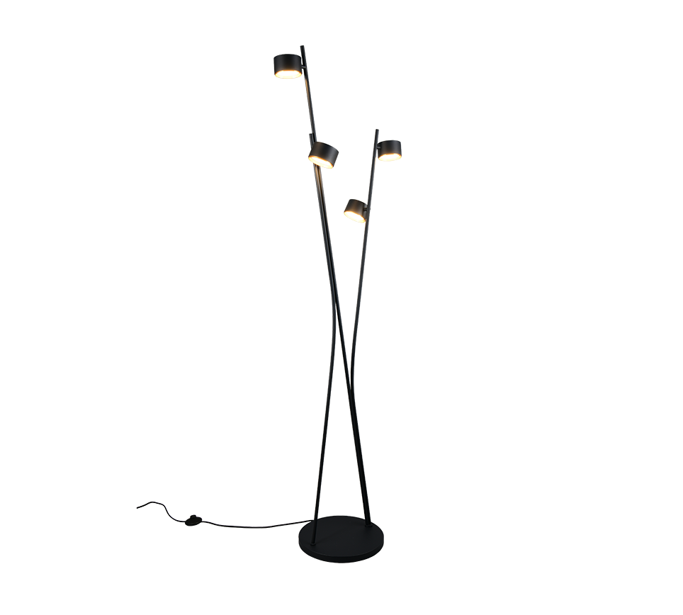 CODA | Floor lamp | Schwarz-Gold | Metal