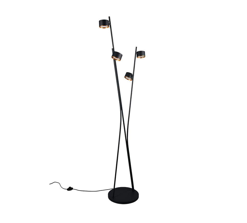CODA | Floor lamp | Schwarz-Gold | Metal