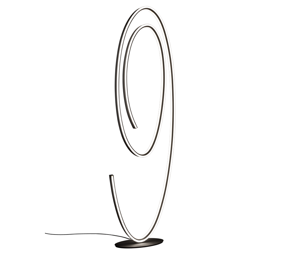 CIOLA | Floor lamp | Black mat | Metal