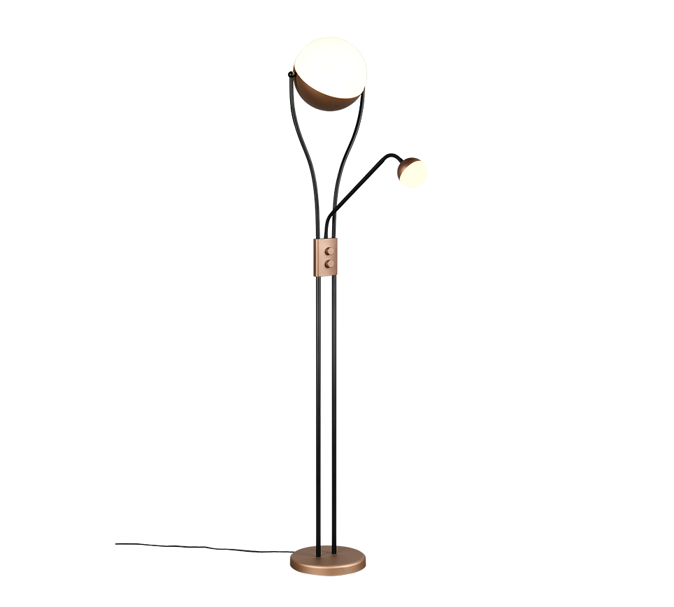 CHRIS | Floor lamp | Coffee | Metal