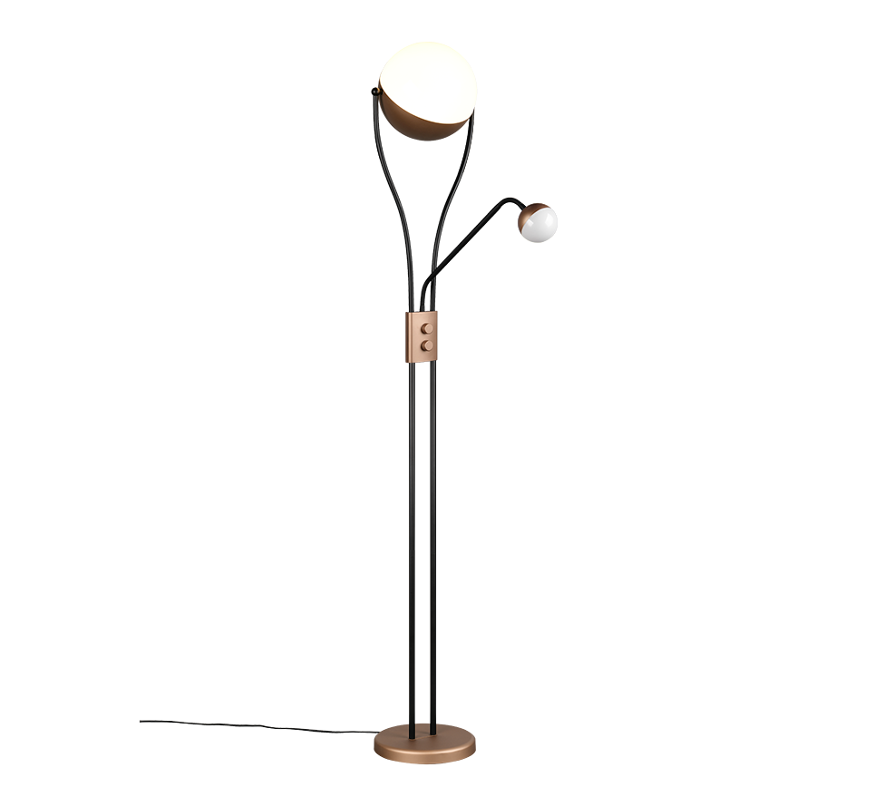 CHRIS | Floor lamp | Coffee | Metal