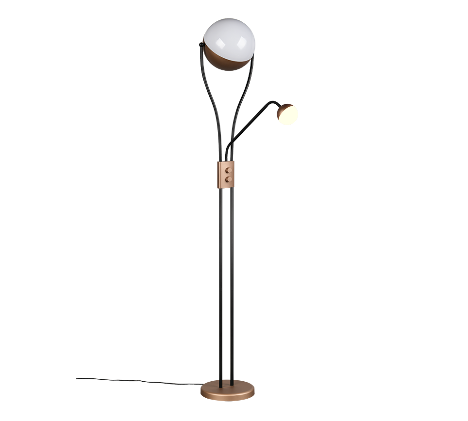 CHRIS | Floor lamp | Coffee | Metal