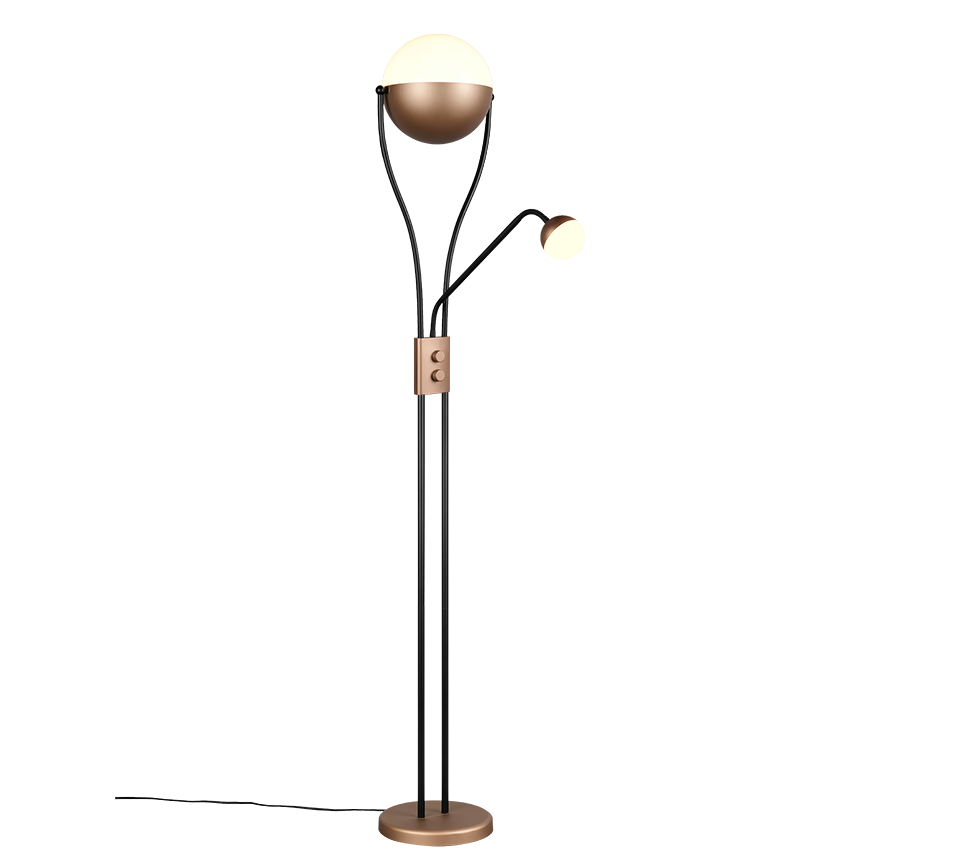 CHRIS | Floor lamp | Coffee | Metal