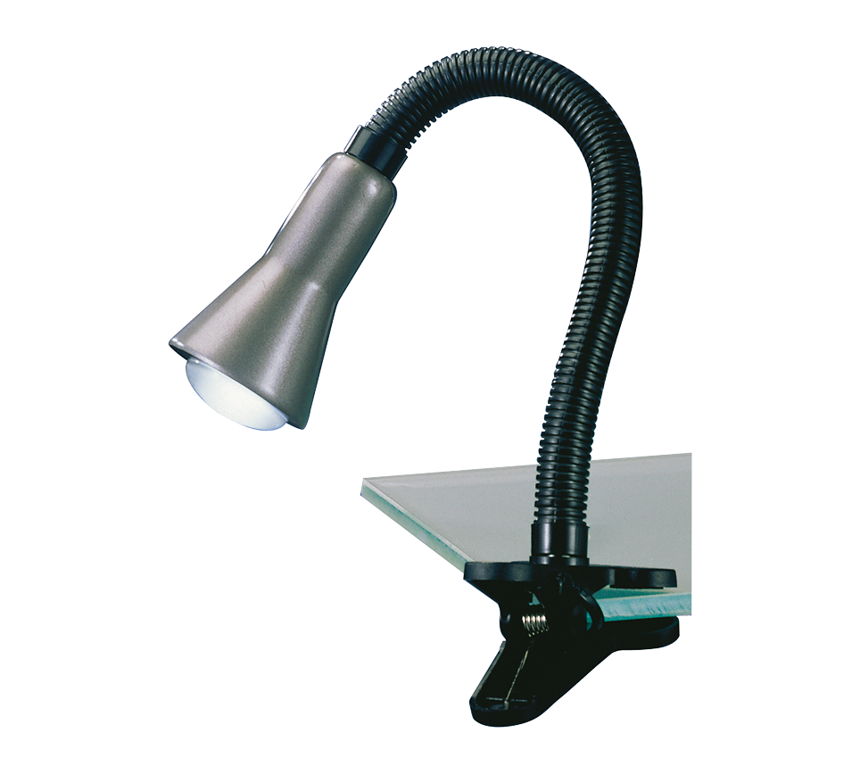 FLEXO | Clamping lamp | Aluminium colour | Plastic