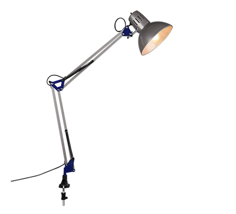 TAJO | Clamping lamp | Aluminium colour | Metal