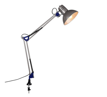 TAJO | Clamping lamp | Aluminium colour | Metal