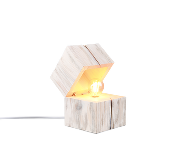 TREASURE | Table lamp | White | Natural wood