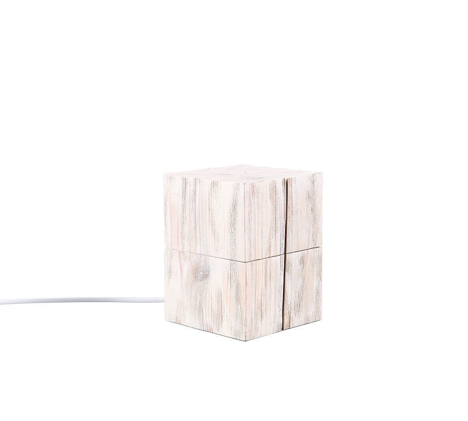 TREASURE | Table lamp | White | Natural wood
