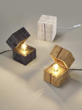 TREASURE | Table lamp | White | Natural wood