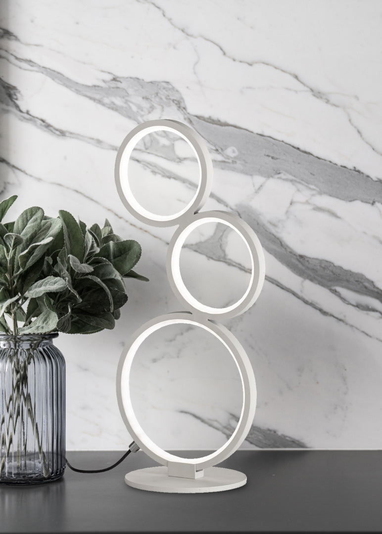 RONDO | Table lamp | White mat | Metal