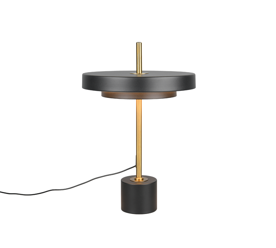KEATON | Table lamp | Schwarz-Gold | Metal
