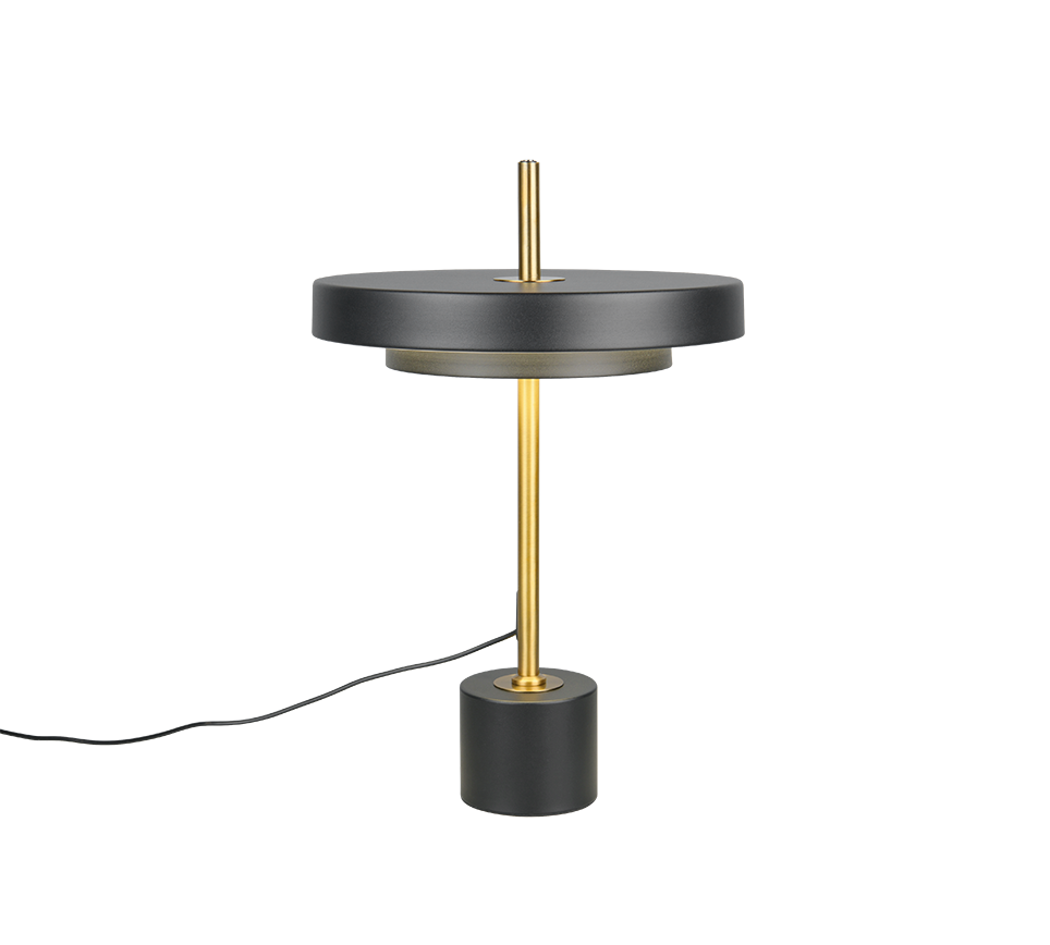 KEATON | Table lamp | Schwarz-Gold | Metal