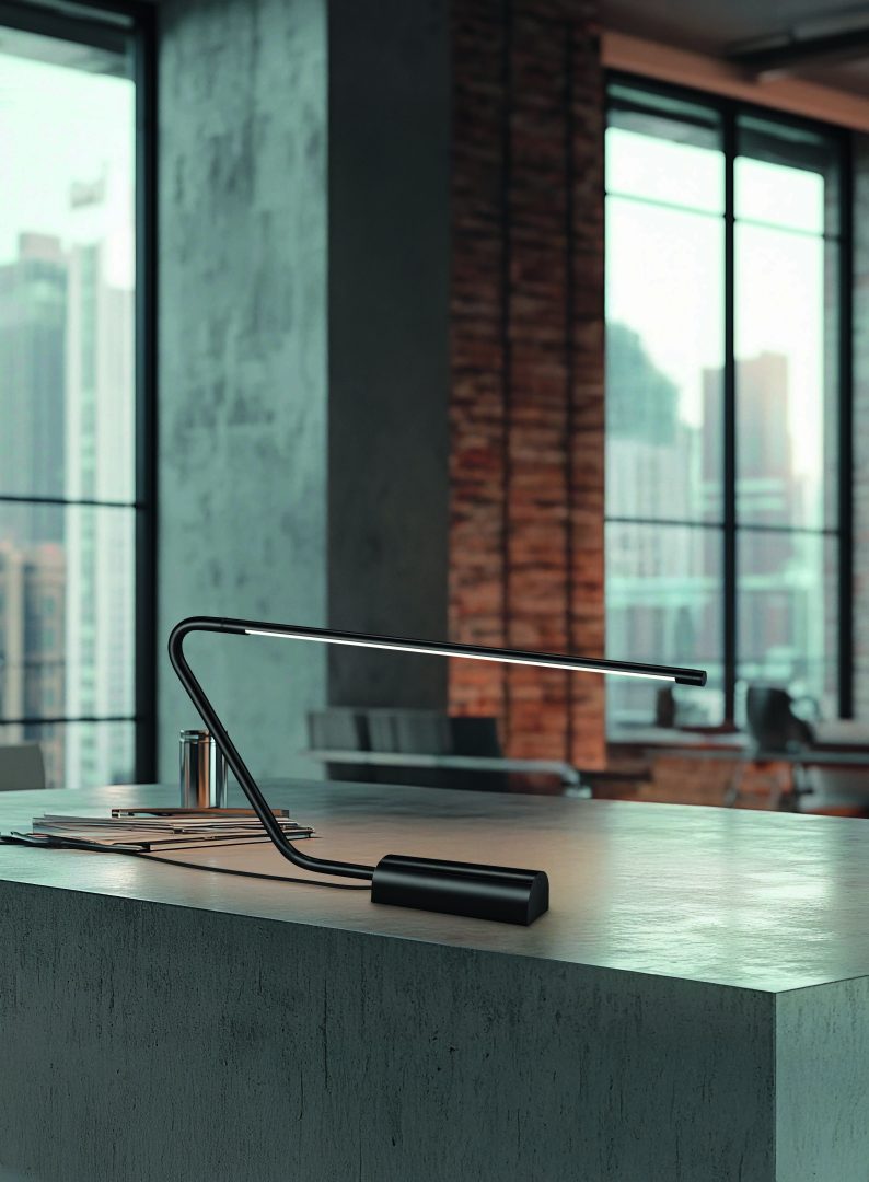 OLEA | Table lamp | Black mat | Metal