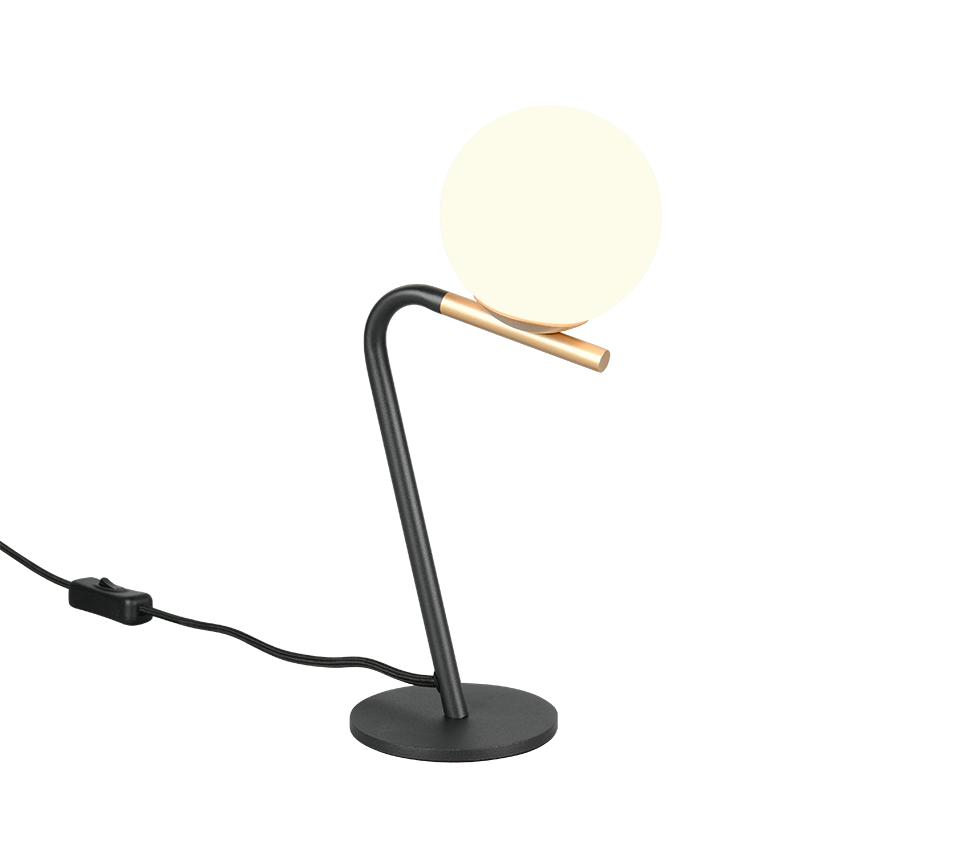 FLAMING | Table lamp | Schwarz-Gold | Metal