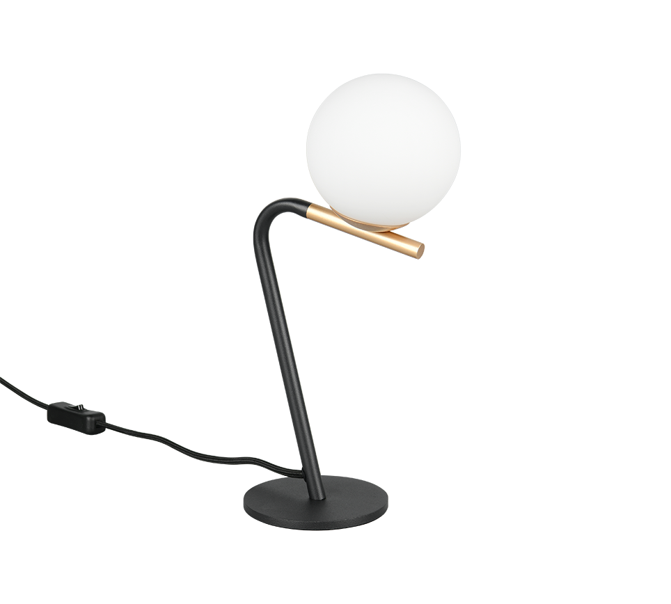 FLAMING | Table lamp | Schwarz-Gold | Metal