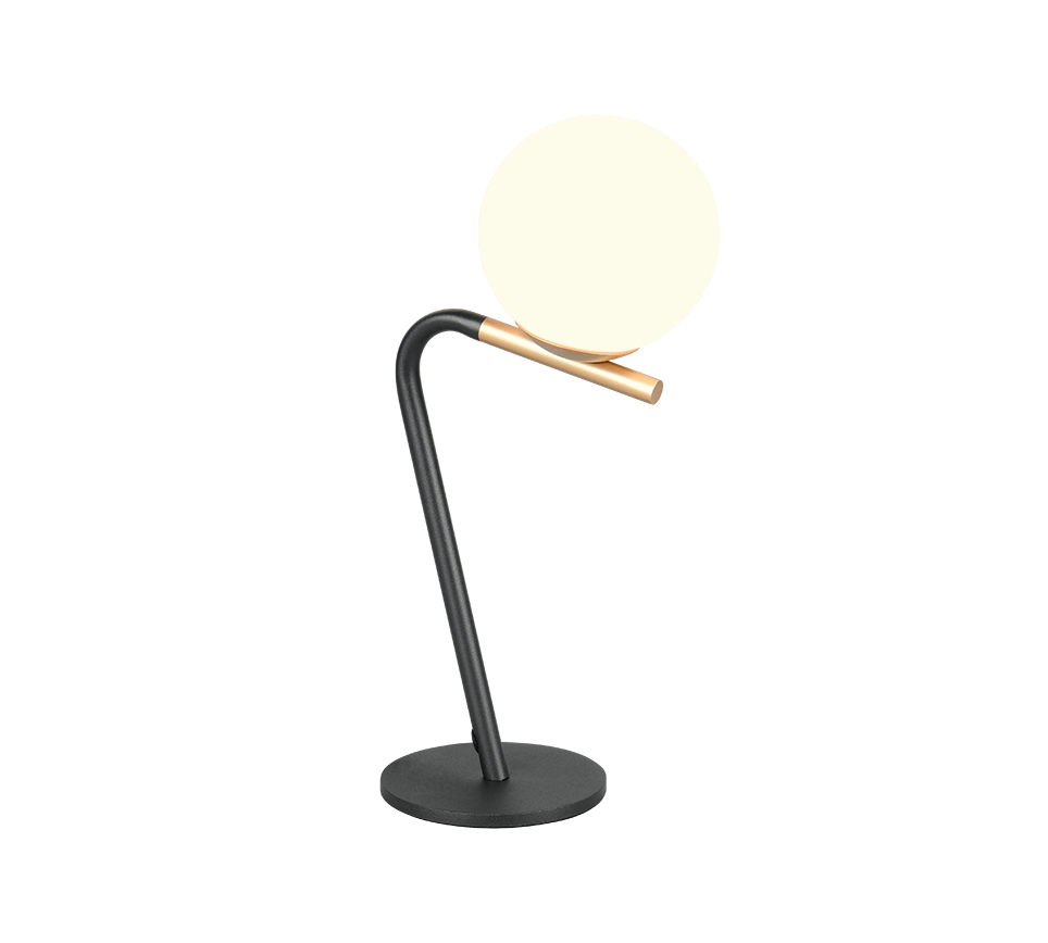 FLAMING | Table lamp | Schwarz-Gold | Metal