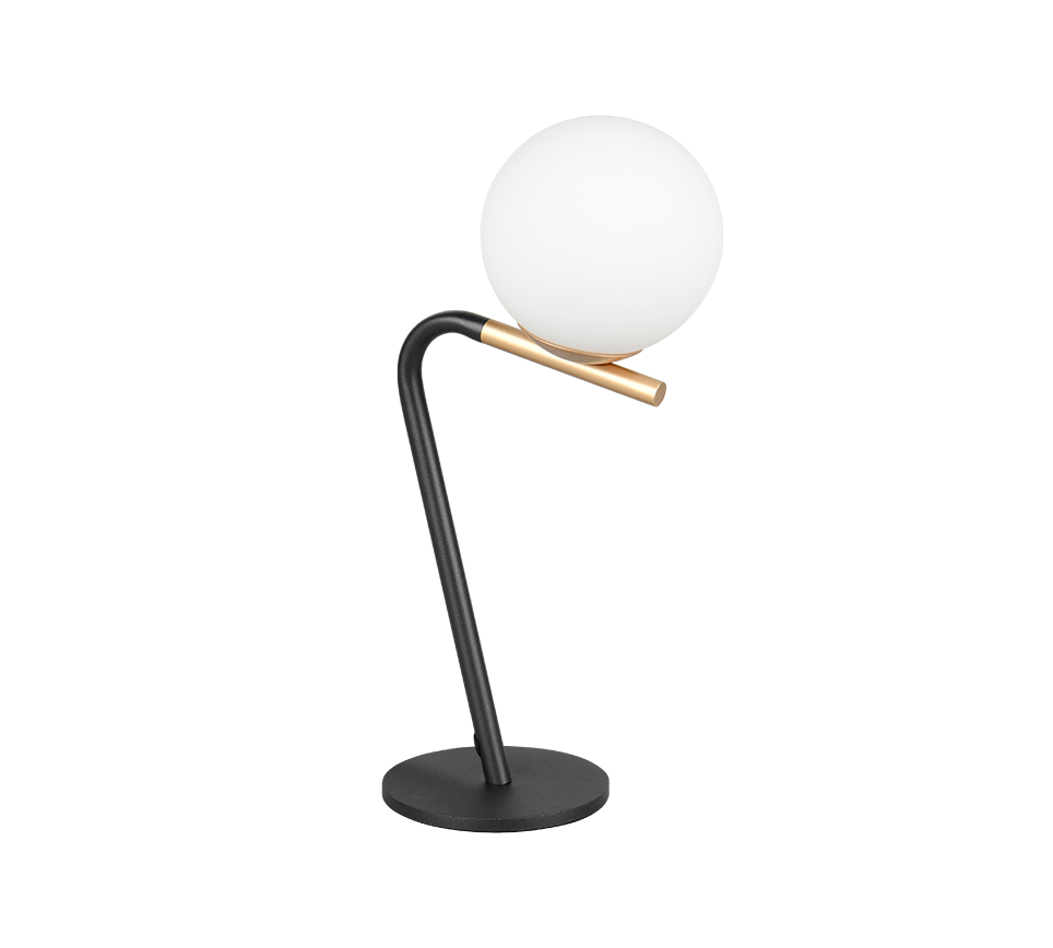 FLAMING | Table lamp | Schwarz-Gold | Metal