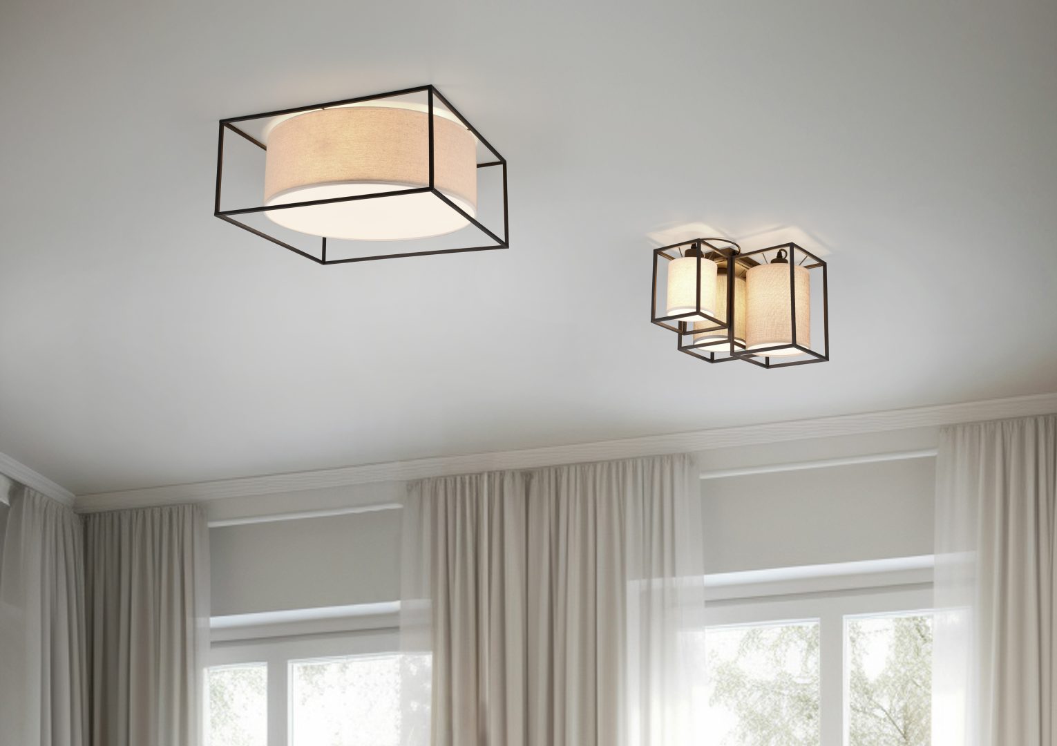 ROSS | Ceiling lamp | Black mat | Metal