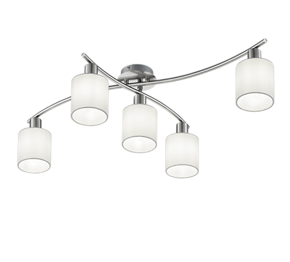 GARDA | Ceiling lamp | Nickel mat | Fabric