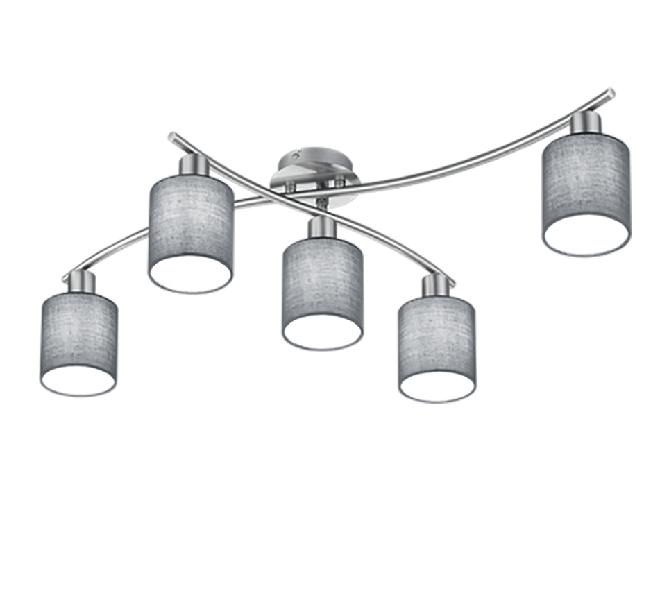 GARDA | Ceiling lamp | Nickel mat | Fabric