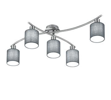 GARDA | Ceiling lamp | Nickel mat | Fabric