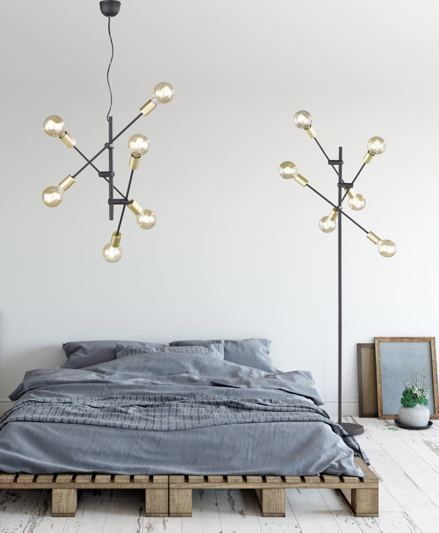 CROSS | Ceiling lamp | Black mat | Metal