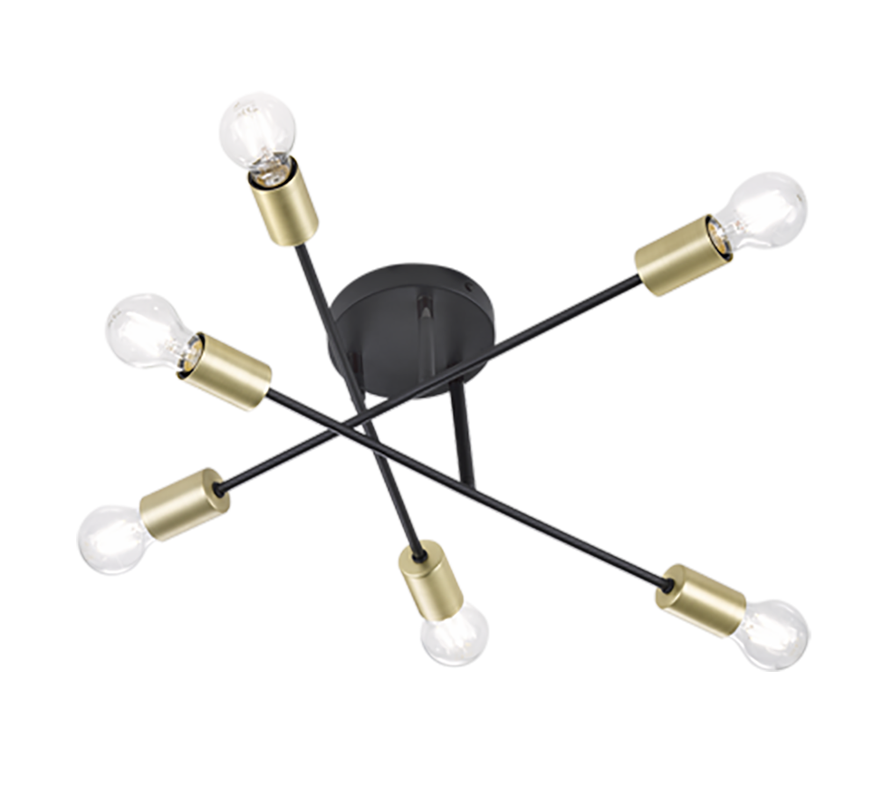 CROSS | Ceiling lamp | Black mat | Metal