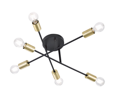 CROSS | Ceiling lamp | Black mat | Metal