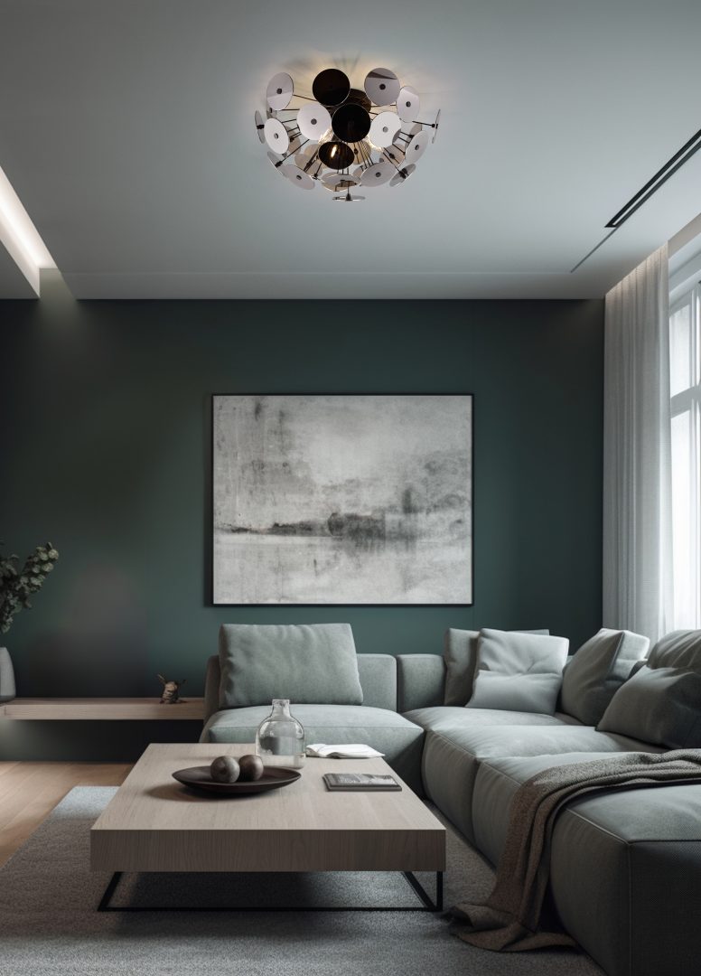 DISCALGO | Ceiling lamp | Black mat | Metal