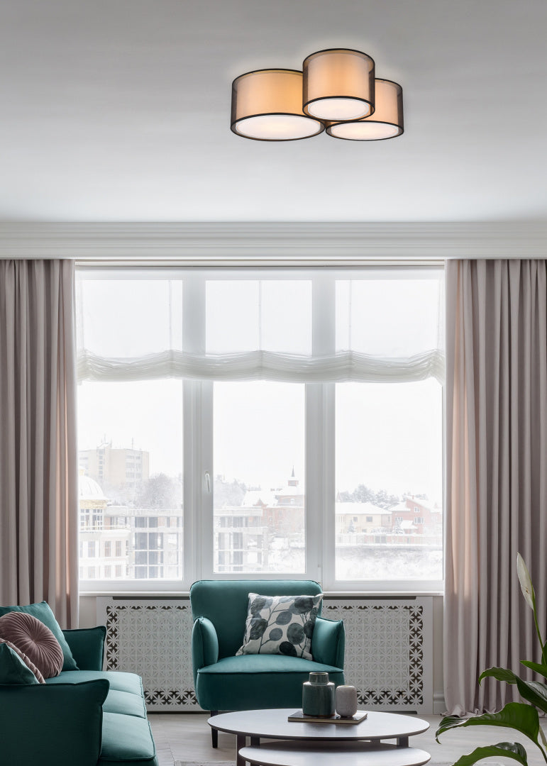 BURTON | Ceiling lamp | Black mat | Metal