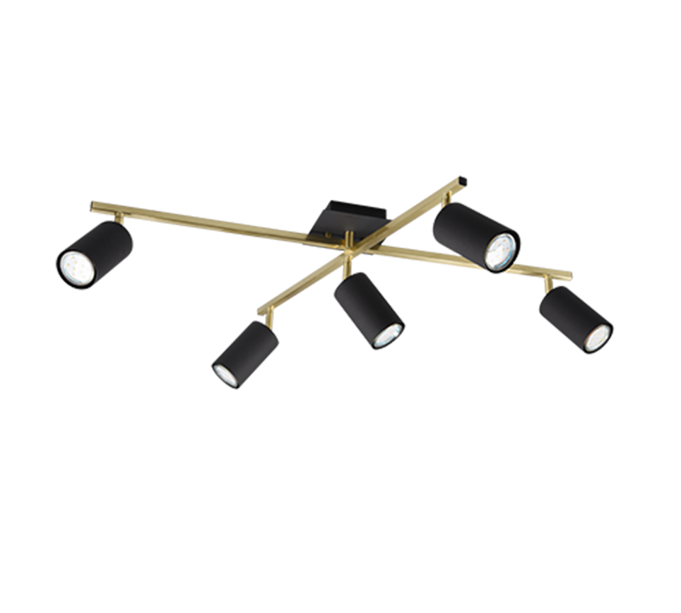 MARLEY | Ceiling lamp | Schwarz-Gold | Metal