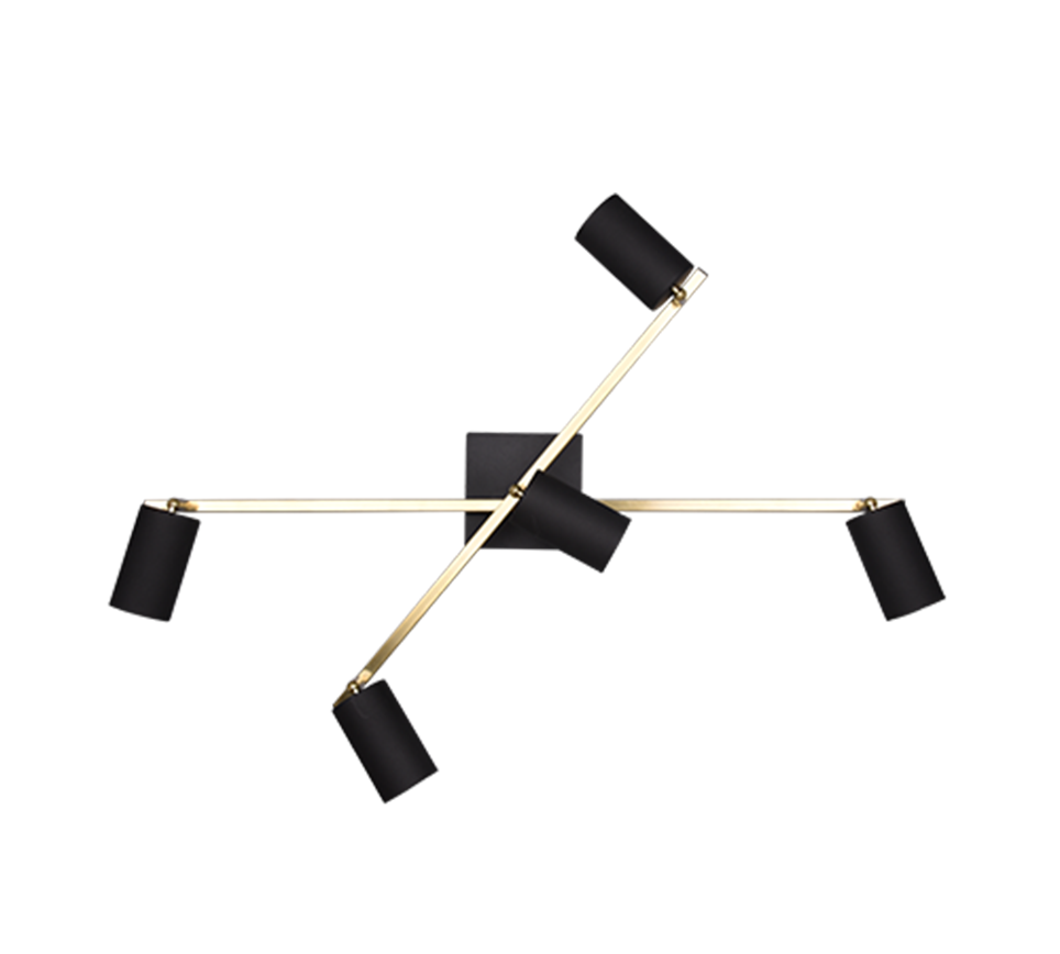 MARLEY | Ceiling lamp | Schwarz-Gold | Metal