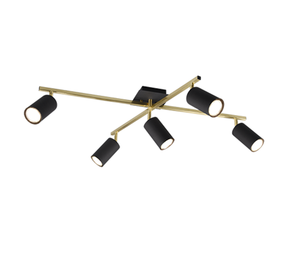 MARLEY | Ceiling lamp | Schwarz-Gold | Metal