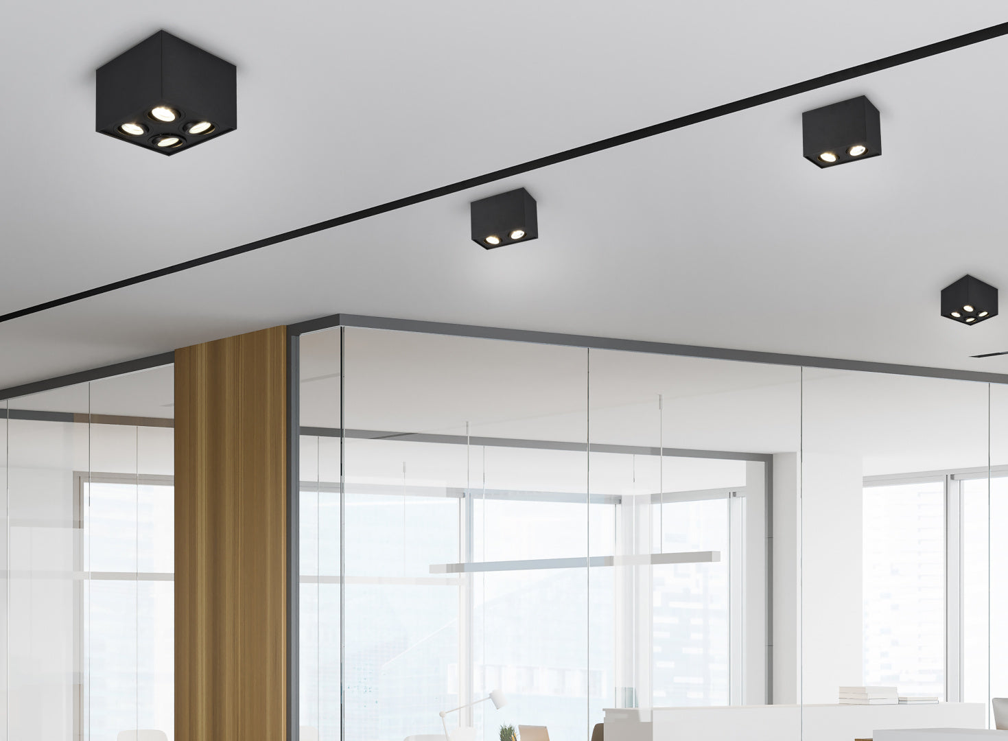 BISCUIT | Ceiling lamp | Black mat | Metal