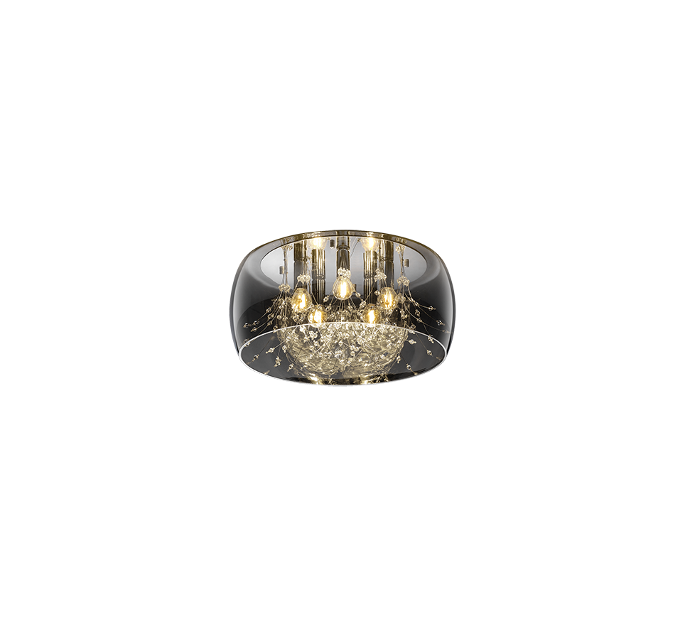 CRYSTEL | Ceiling lamp | Chrome | Glass