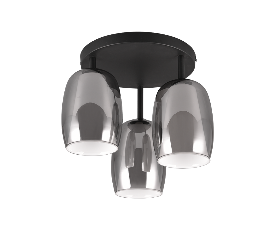 BARRET | Ceiling lamp | Black mat | Metal
