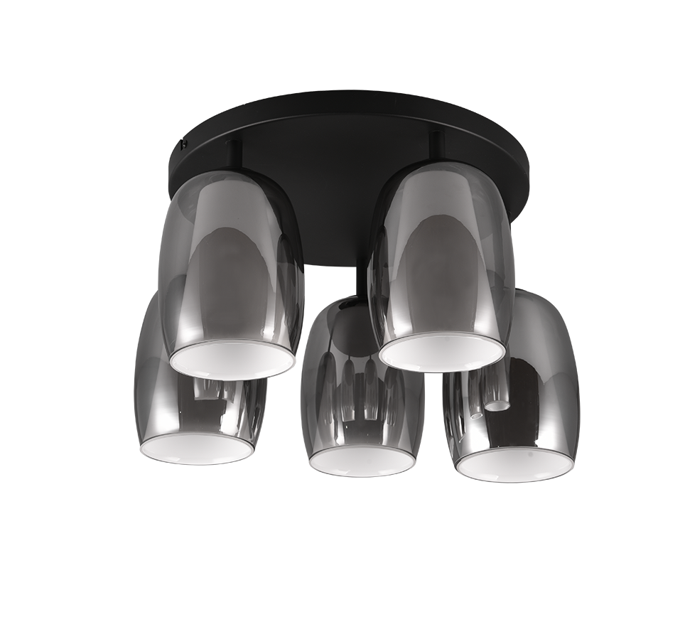 BARRET | Ceiling lamp | Black mat | Metal