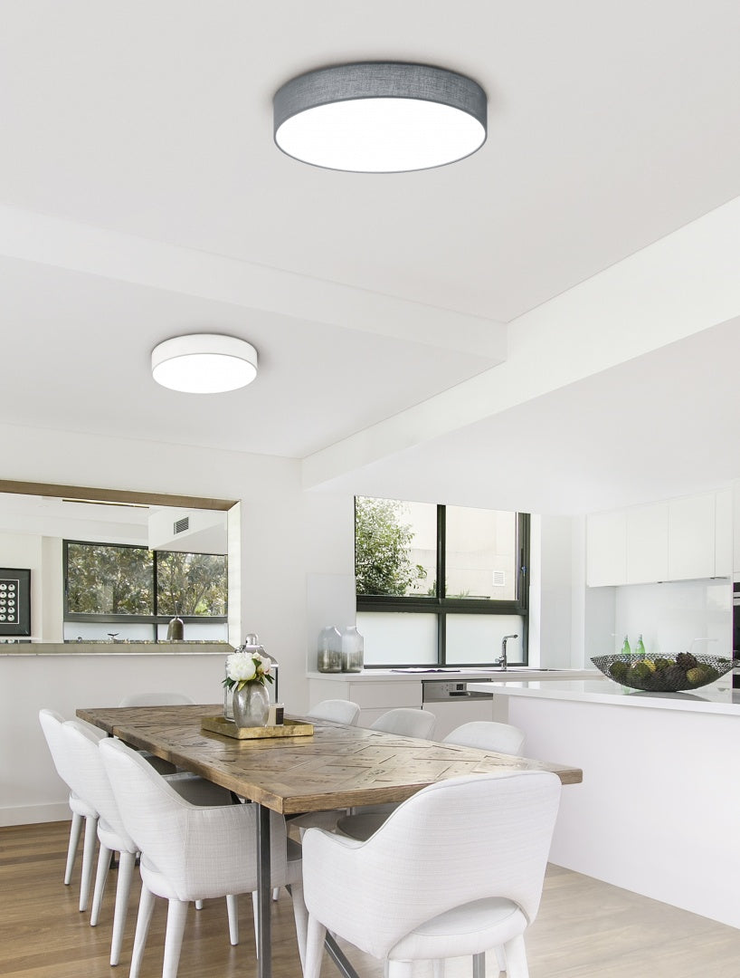 LUGANO | Ceiling lamp | White | Fabric