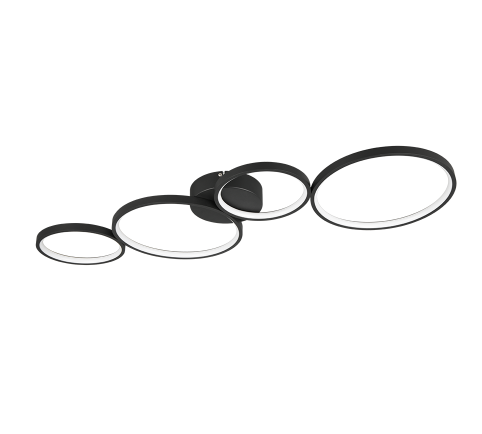 RONDO | Ceiling lamp | Black mat | Metal