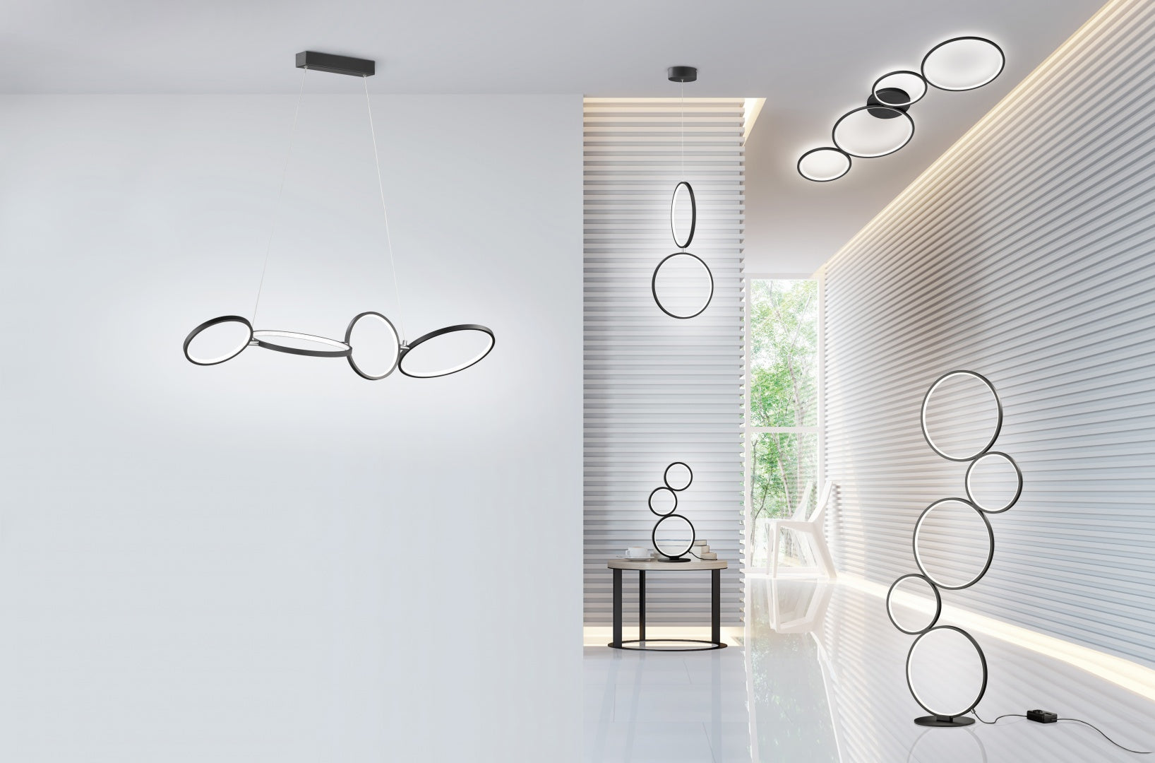 RONDO | Ceiling lamp | Black mat | Metal