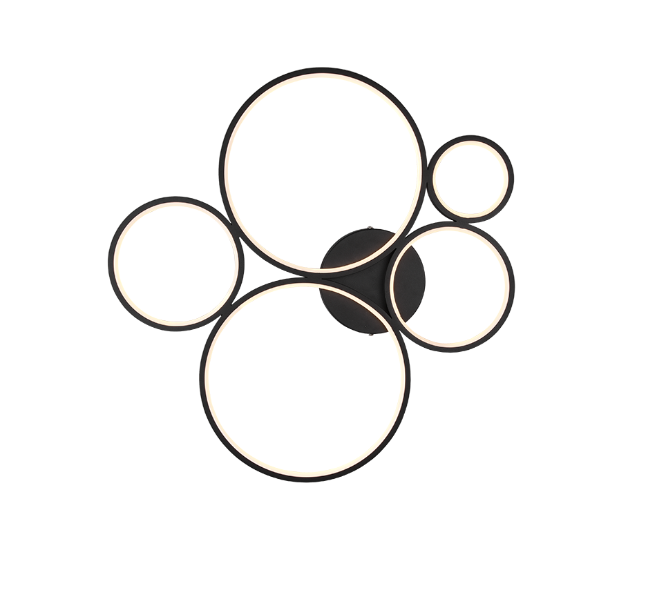 RONDO | Ceiling lamp | Black mat | Metal